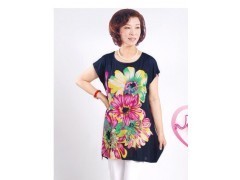 山東濟南便宜庫存大碼女裝T恤批發 聊城廠家直銷，低價中老年服裝優選